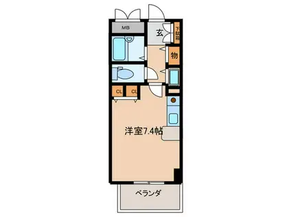 KINGSCOURTIII(ワンルーム/3階)の間取り写真