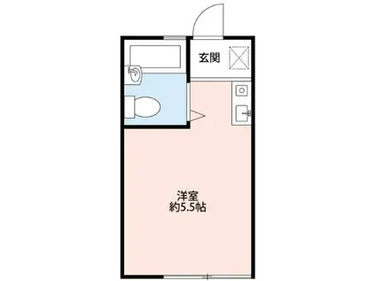 光和ハイム(ワンルーム/1階)の間取り写真