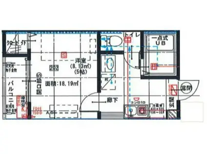 CASA TSUMUGI(1K/2階)の間取り写真