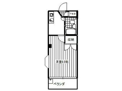 メゾンカワイ(1K/4階)の間取り写真