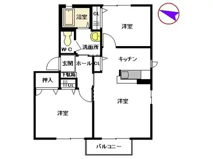 FLAT 16(2LDK/1階)の間取り写真