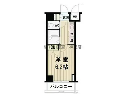 T&G四谷マンション(1K/4階)の間取り写真