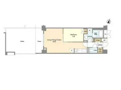 ブレス中野弥生町(1LDK/1階)の間取り写真