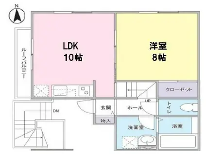 マリベール・フォンテ2(1LDK/2階)の間取り写真