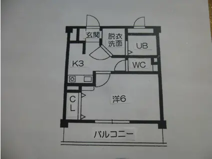 サンロードマンション(1K/2階)の間取り写真