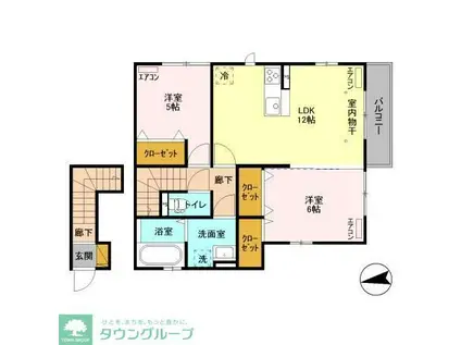 ARK FOREST(2LDK/2階)の間取り写真