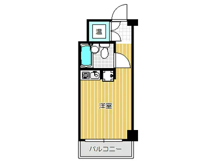 キャッスルマンション戸越公園(ワンルーム/3階)の間取り写真