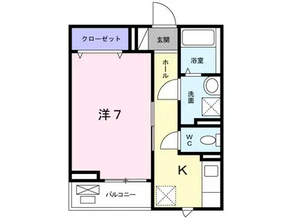 アル ソーレ(1K/2階)の間取り写真
