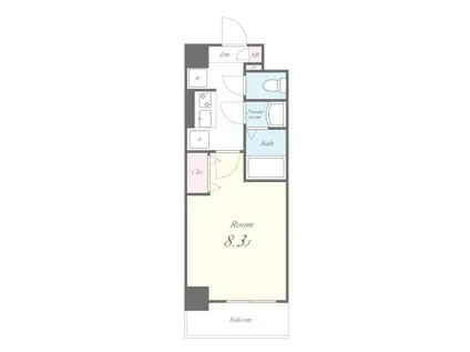 ブランピュール木場公園(1K/3階)の間取り写真