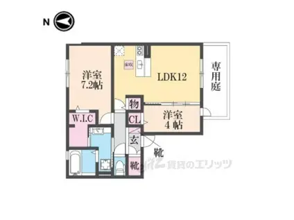 セジュール牧野(2LDK/1階)の間取り写真