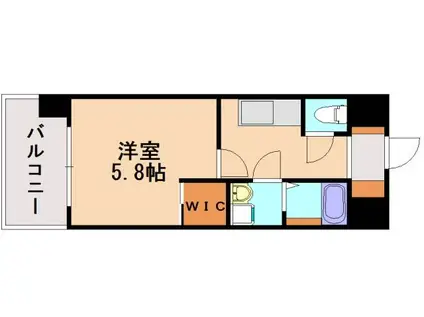 サヴォイ博多スーペリア(1K/11階)の間取り写真