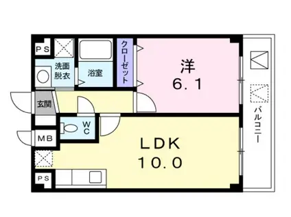 グランデ アルベロ(1LDK/3階)の間取り写真