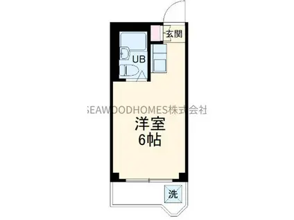 エスケイハイツ(ワンルーム/3階)の間取り写真