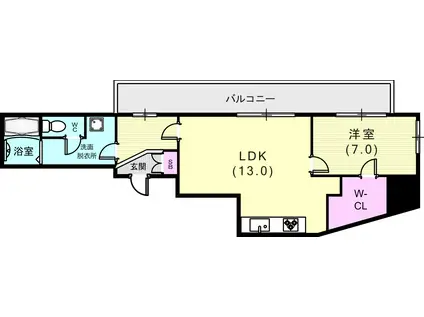 SANKOラフィーネ三宮(1LDK/9階)の間取り写真