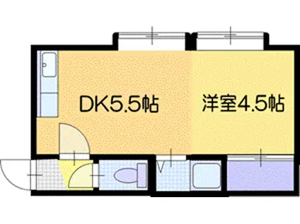 FKひばりが丘(1DK/3階)の間取り写真