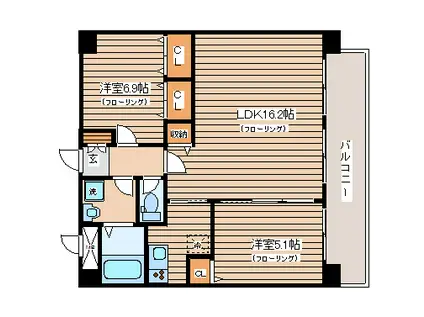 グランジュールマンション高砂駅前(2LDK/8階)の間取り写真