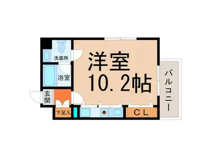 リヴシティ大須(ワンルーム/4階)の間取り写真