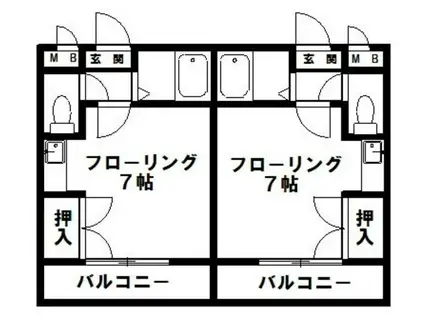 JR新宮センチュリー21(ワンルーム/3階)の間取り写真