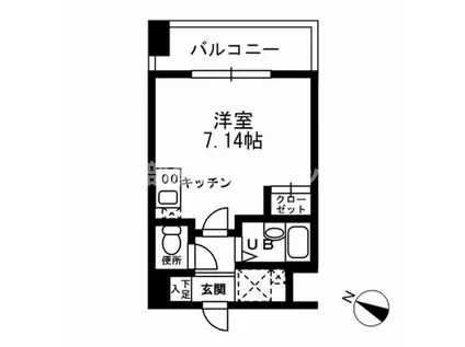 レジディア三越前学生・社会人にオススメ初期費用分(ワンルーム/8階)の間取り写真