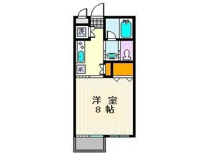 ヴィラ・タカサIX(1K/1階)の間取り写真