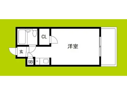 サンクリエート薫風(ワンルーム/3階)の間取り写真