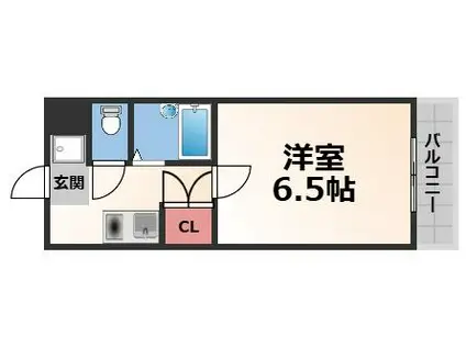 パトラK(1K/7階)の間取り写真