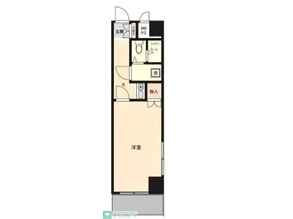 グローリア初穂相模原(1K/4階)の間取り写真