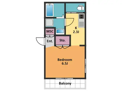 LIGARE(ワンルーム/3階)の間取り写真