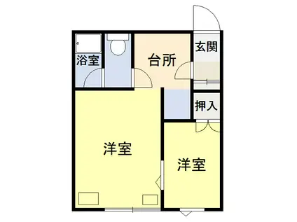 ARM-15(1DK/1階)の間取り写真