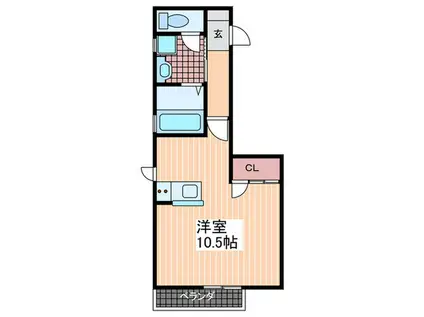 シャーメゾン笠坊(ワンルーム/2階)の間取り写真