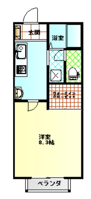 ステージ通町A(1K/1階)の間取り写真
