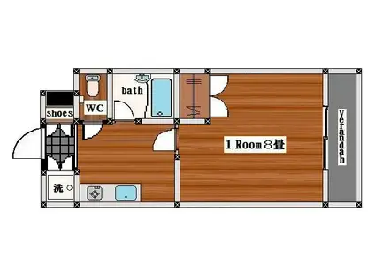 セントラルパレス(1K/3階)の間取り写真