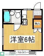 すみれハイツ(ワンルーム/1階)の間取り写真
