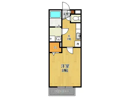 エトワールB(2LDK/2階)の間取り写真