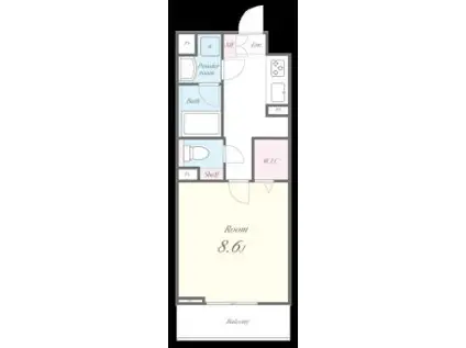 VIVRE(1K/1階)の間取り写真