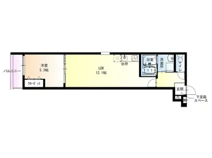 フジパレス高石駅北III番館(1LDK/2階)の間取り写真