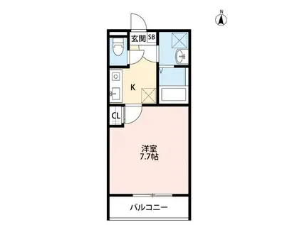 GROOVE.A(1K/1階)の間取り写真