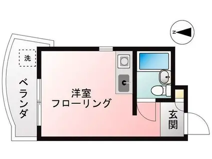 イーフラット(ワンルーム/3階)の間取り写真