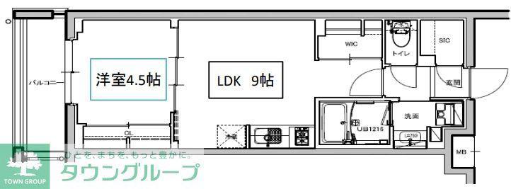 プライマル片瀬江ノ島(1LDK/2階)の間取り写真