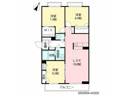 ベルデガゾン(3LDK/2階)の間取り写真