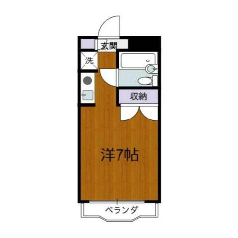 ホープ調布(ワンルーム/1階)の間取り写真
