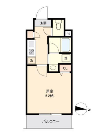 CAVANA新栄(1K/3階)の間取り写真