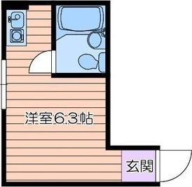 プログレス駒川(ワンルーム/3階)の間取り写真