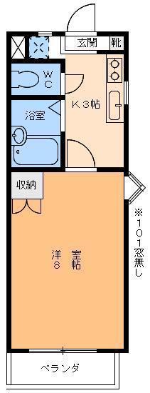 TSヴィラ(1K/4階)の間取り写真