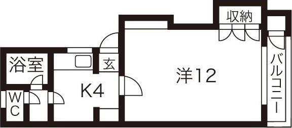 フレグランスA(1K/2階)の間取り写真