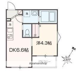 MELLAS相武台前IV(1DK/3階)の間取り写真