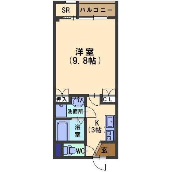D・FOREST(1K/2階)の間取り写真