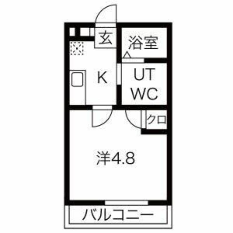 AMBITION西所沢(1K/3階)の間取り写真