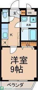 WOODY CASTLE(1K/2階)の間取り写真