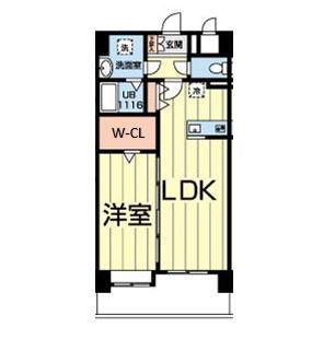 カーサコリーナ(1LDK/9階)の間取り写真